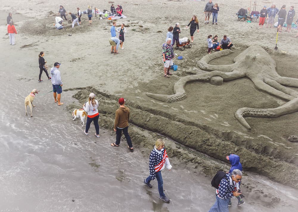 Cayucos sand sculpture