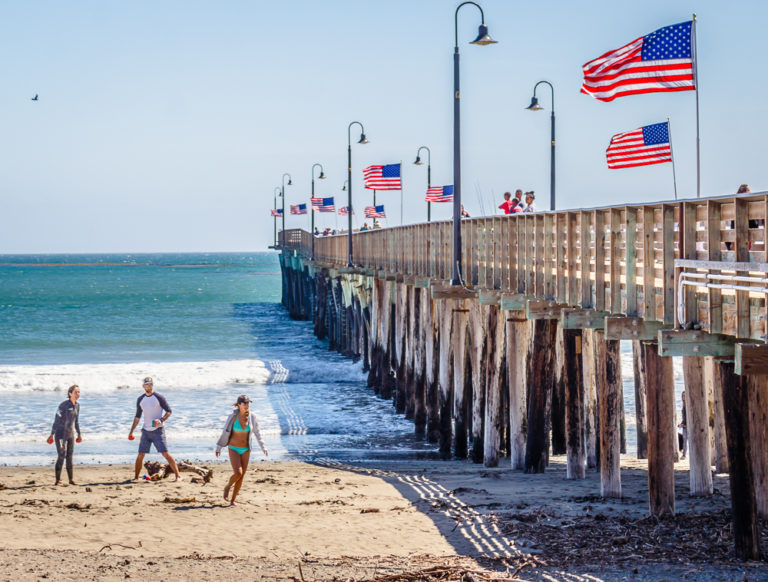 Cayucos pier on the 4th of July
