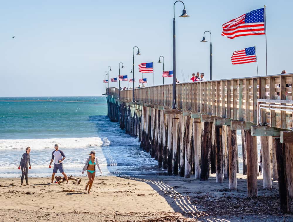 Cayucos pier on the 4th of July