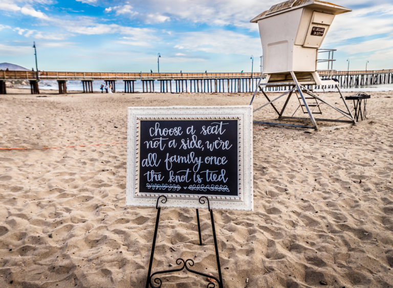 Cayucos beach wedding