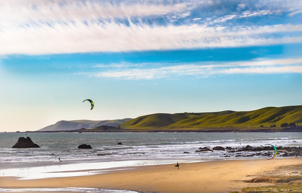 Cayucos wind surfing