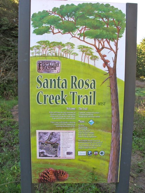Santa Rosa Creek Trail sign