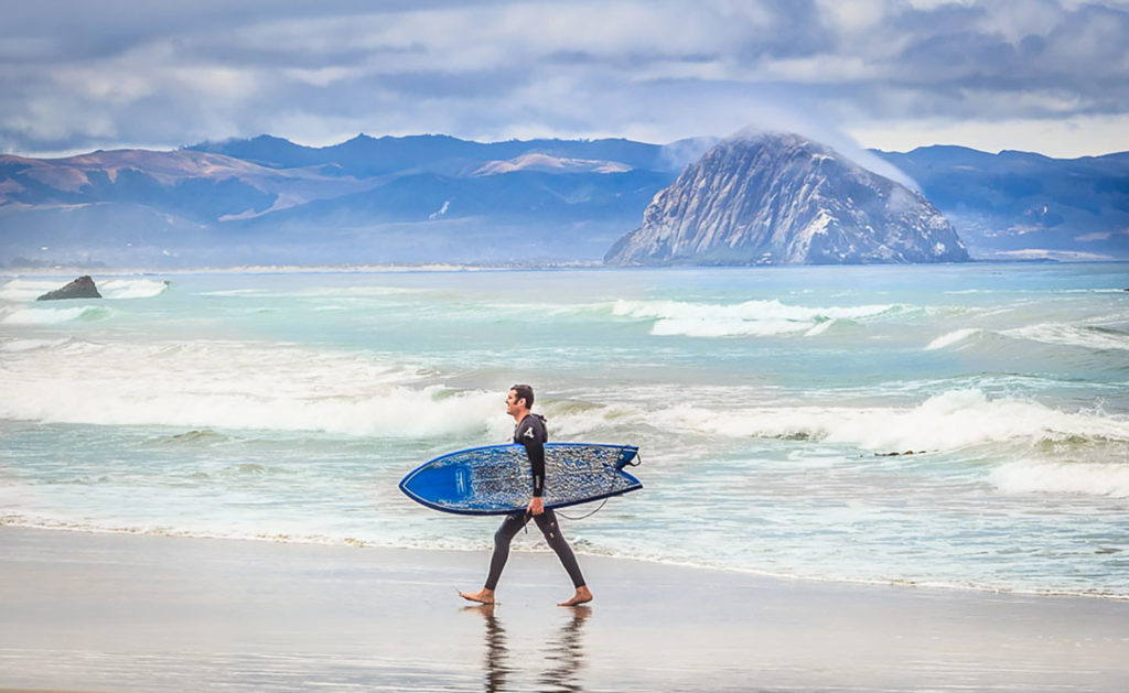 Surfer Morro Rock