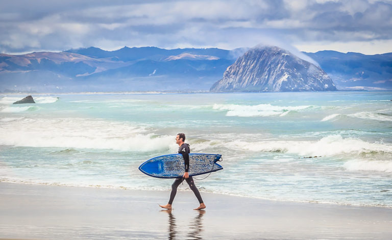 Surfer Morro Rock