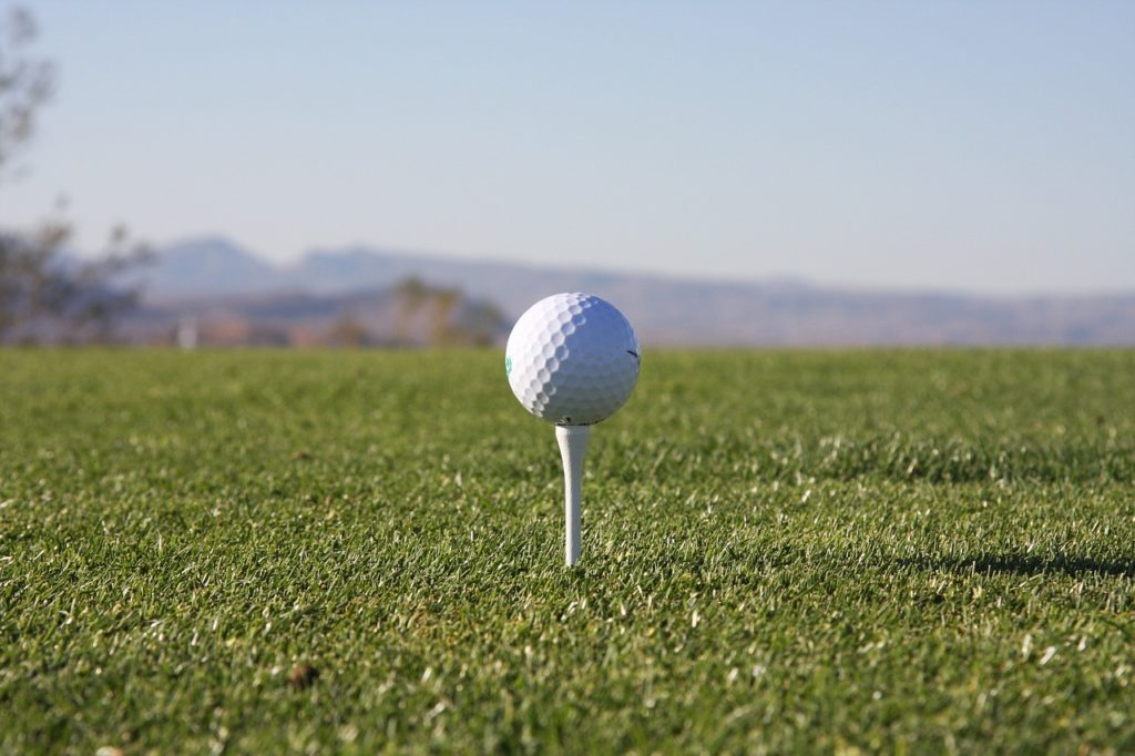 golf ball on tee
