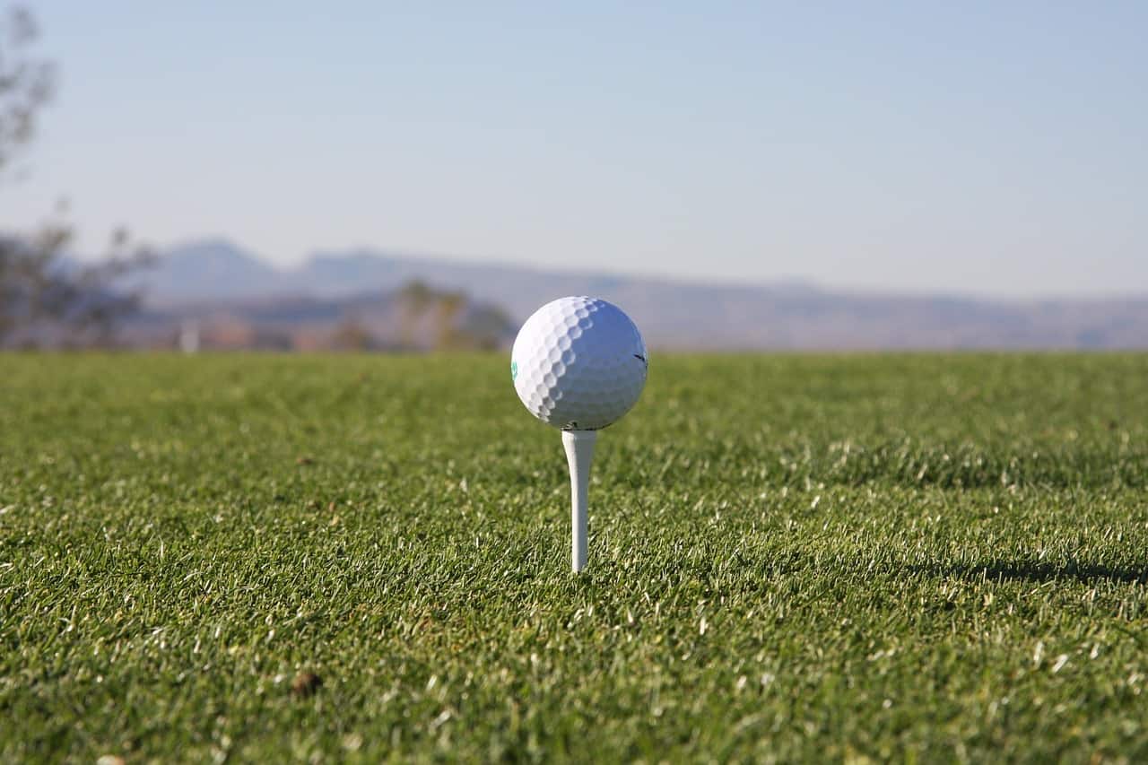golf ball on tee