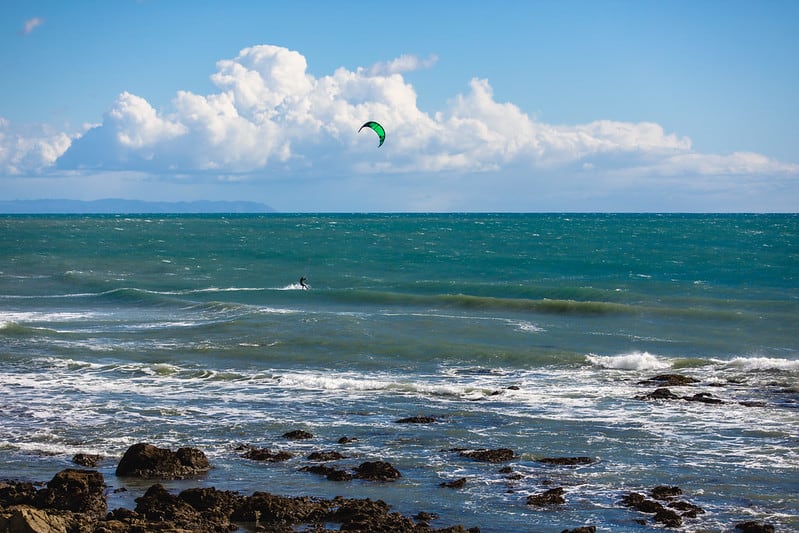 San Simeon Pico Creek kitesurfing
