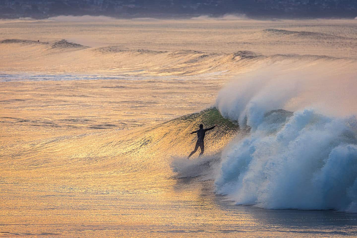 Surfer in Cayucos Surfing