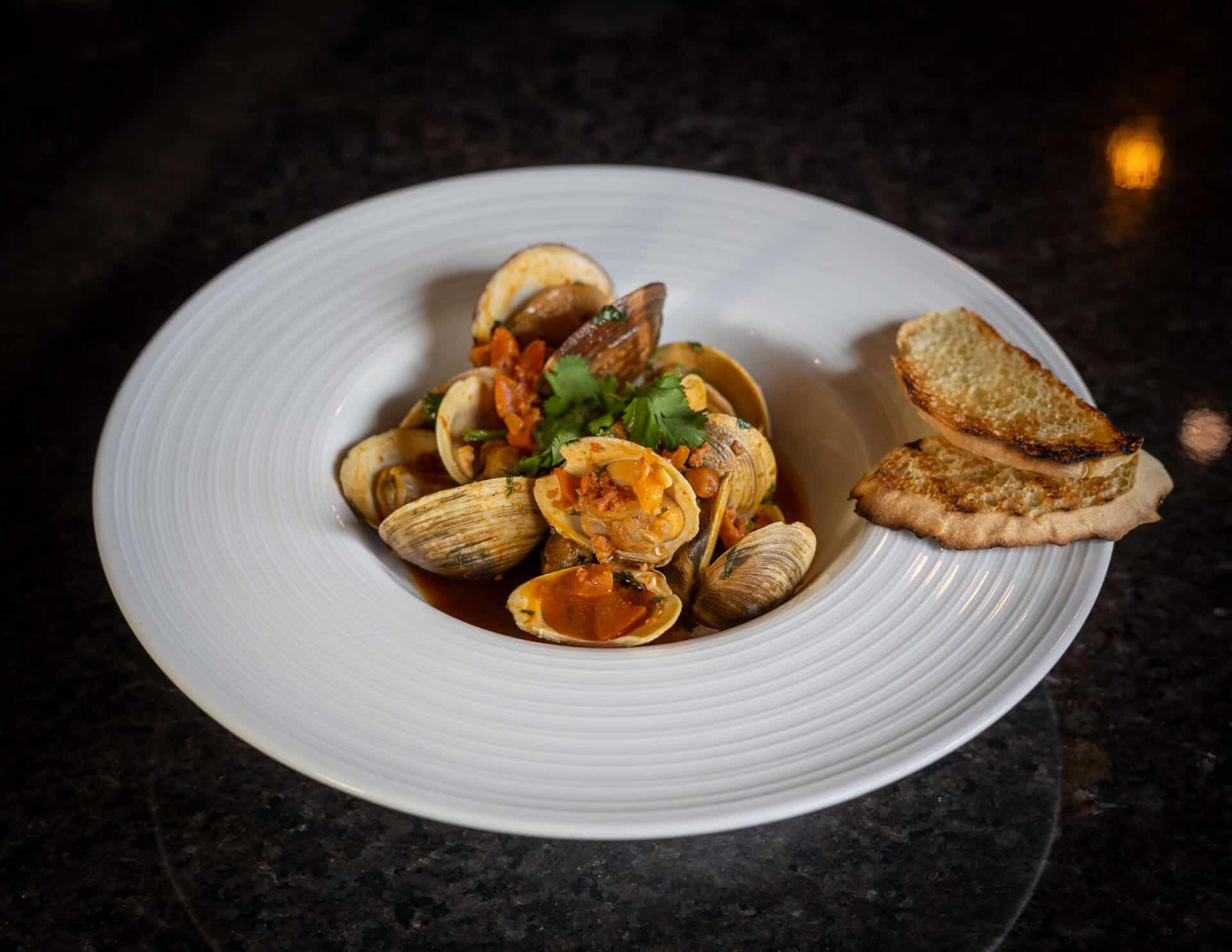Plate of clams at Beso
